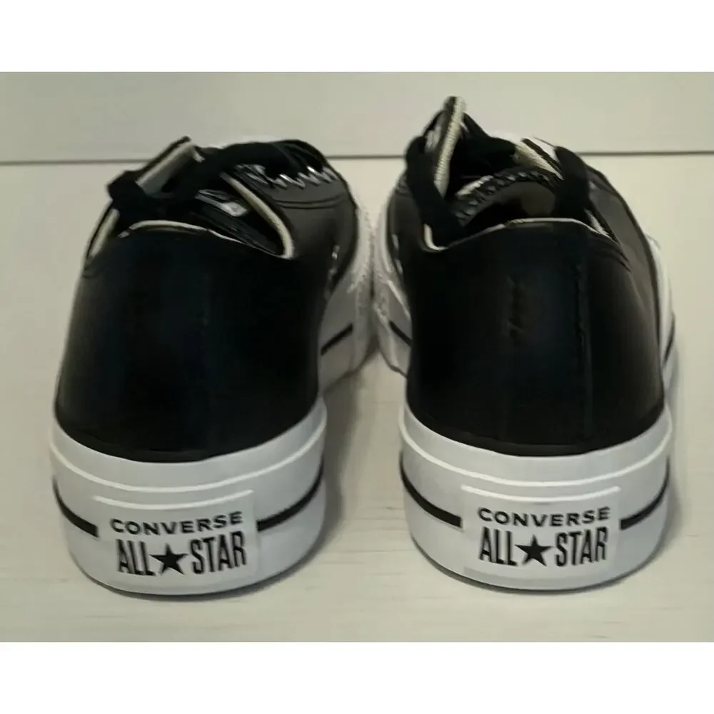 NEW in Box Converse CTAS Lift OX Leather Low Women Size 7 Black White 561681C